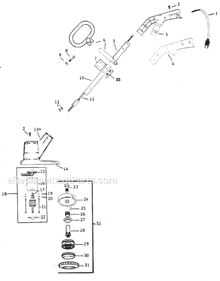 Page A Diagram and Parts List for 807-4  Weed Eater Trimmer